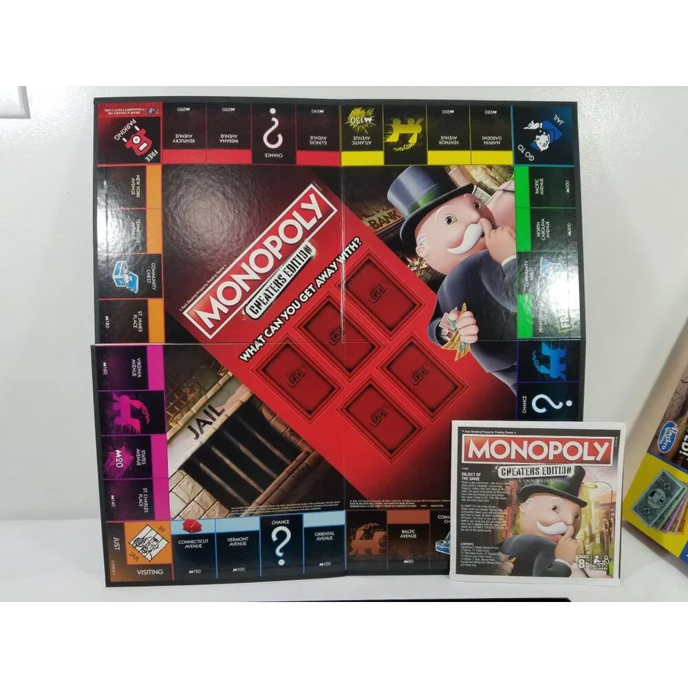 Hasbro Monopoly Game Cheaters Edition Board Game Complete 2018
